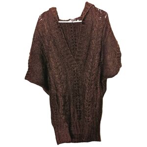 Vince Batwing Pocketed Knit Hooded Sweater Medium